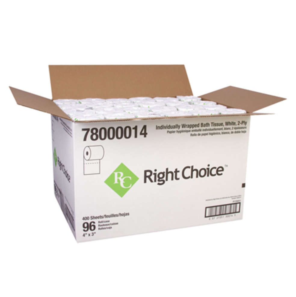 2-Ply Standard Bath Tissue 96/400/Case-Right Choice®